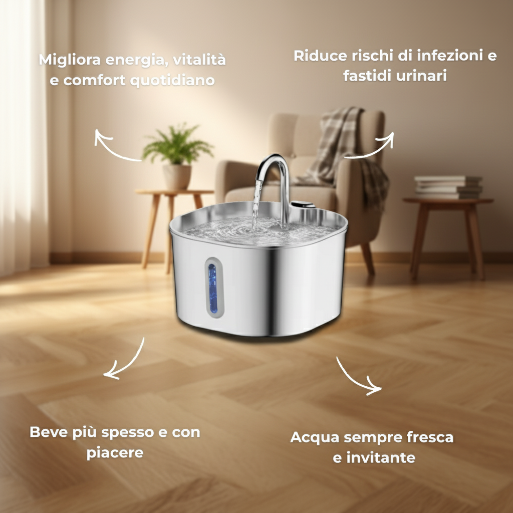 Fontanella CuorPet™️ 2.2L - Trasforma la salute del tuo gatto